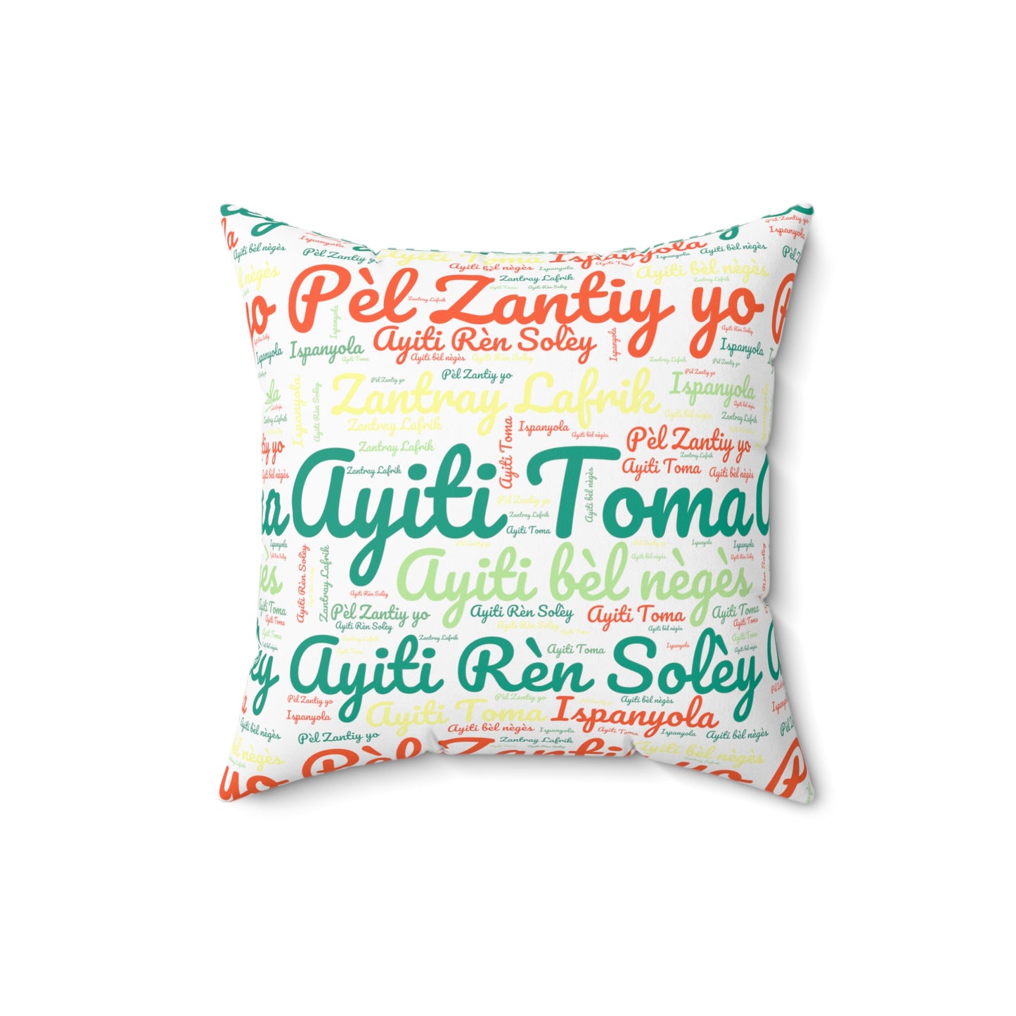 Spun Polyester Square Pillow - Haiti Pillow