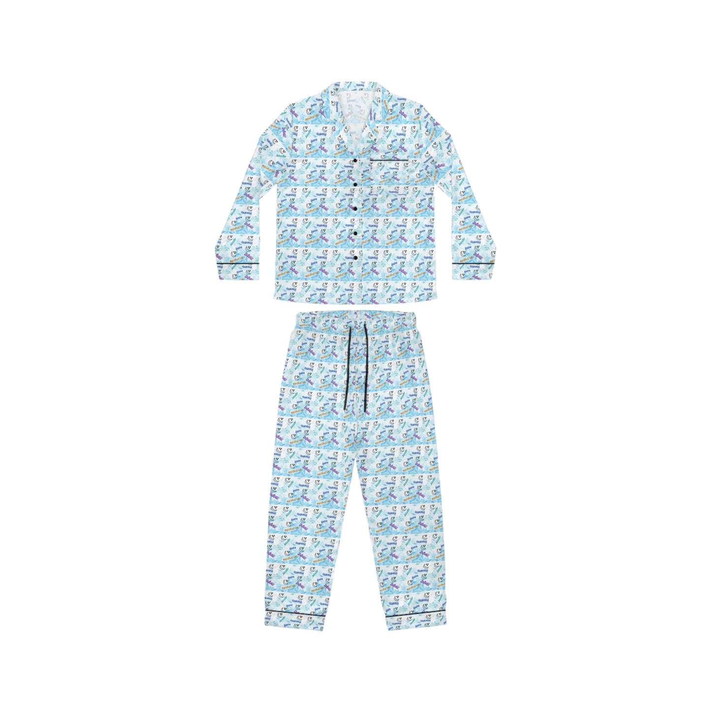 Women's Satin Pajamas (AOP) - Pijama an twal swa pou fanm