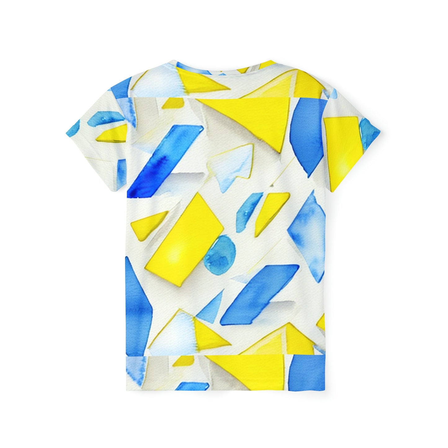 Women's Sports Jersey (AOP) - Yellow Blue White Casual T-shirt